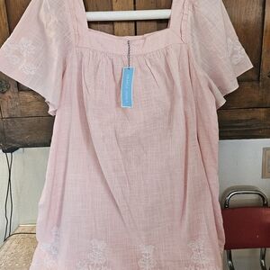 Draper James pink & white dress - NWT sz 16 (2XL)